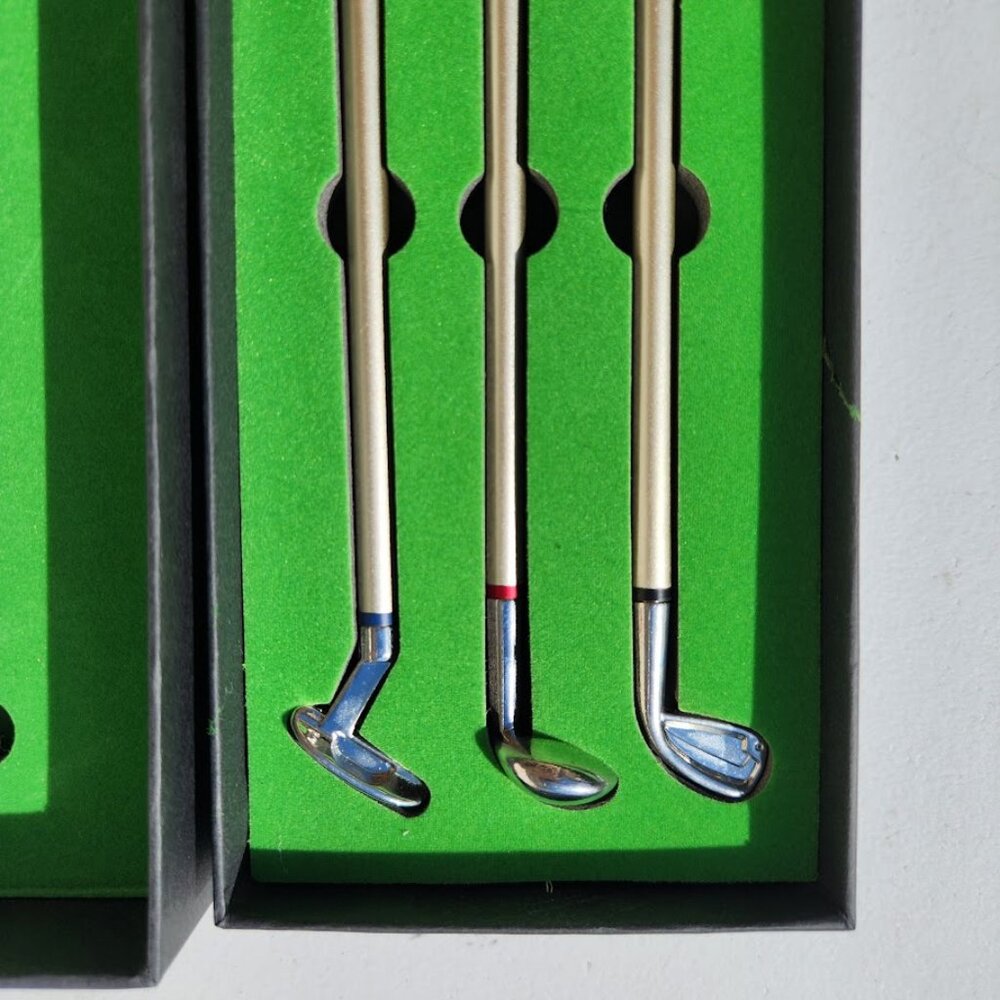 NEW Golf Pens Golfing Golfer Gag Gift Set Desk Accessories Decor Table Game Mini - Picture 10 of 13